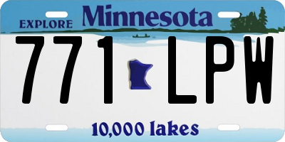 MN license plate 771LPW