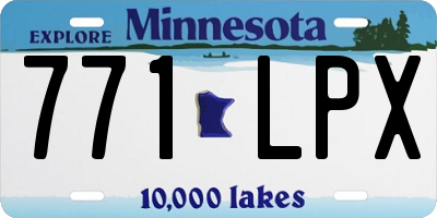 MN license plate 771LPX