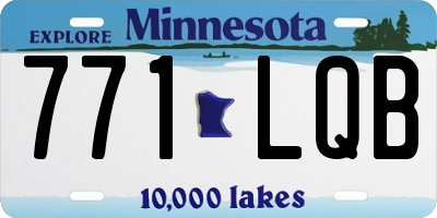 MN license plate 771LQB