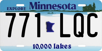 MN license plate 771LQC