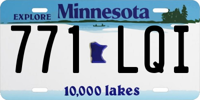 MN license plate 771LQI