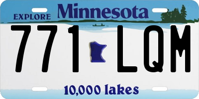 MN license plate 771LQM
