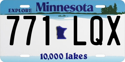 MN license plate 771LQX