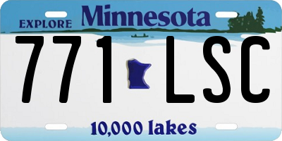 MN license plate 771LSC