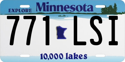 MN license plate 771LSI