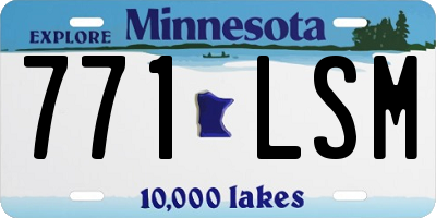 MN license plate 771LSM