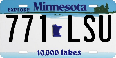MN license plate 771LSU