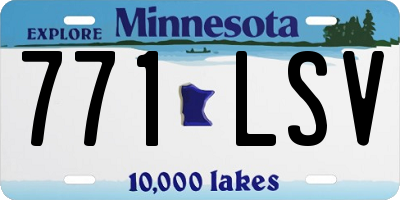 MN license plate 771LSV