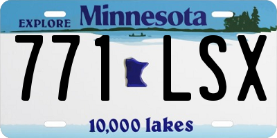 MN license plate 771LSX
