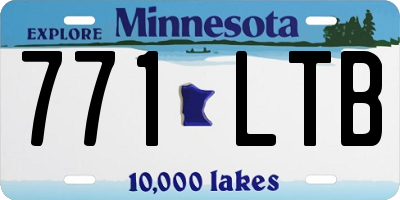 MN license plate 771LTB