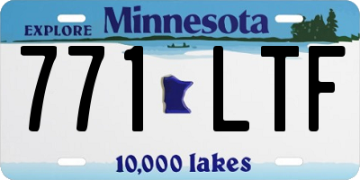 MN license plate 771LTF