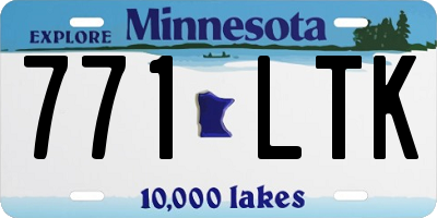 MN license plate 771LTK
