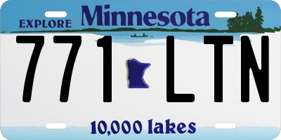 MN license plate 771LTN