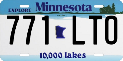 MN license plate 771LTO