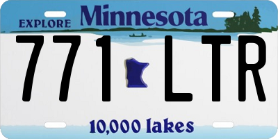 MN license plate 771LTR