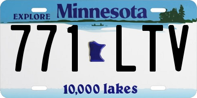 MN license plate 771LTV