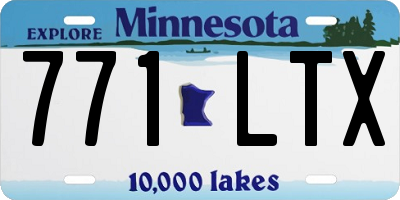 MN license plate 771LTX