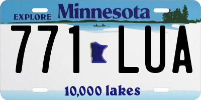 MN license plate 771LUA