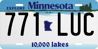 MN license plate 771LUC