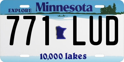 MN license plate 771LUD