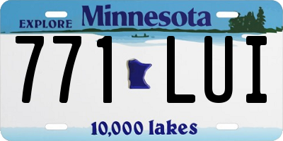 MN license plate 771LUI