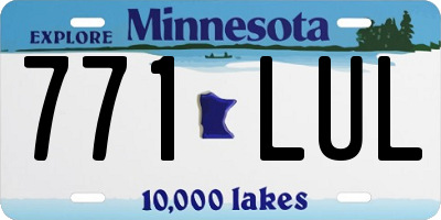MN license plate 771LUL