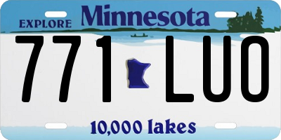 MN license plate 771LUO