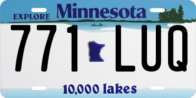 MN license plate 771LUQ