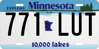 MN license plate 771LUT