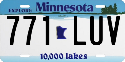 MN license plate 771LUV