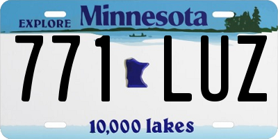 MN license plate 771LUZ