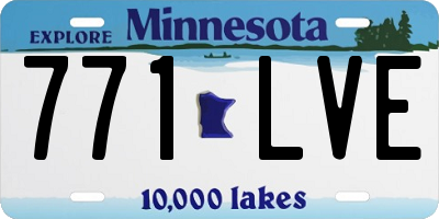 MN license plate 771LVE