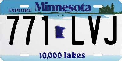 MN license plate 771LVJ