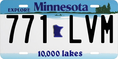 MN license plate 771LVM