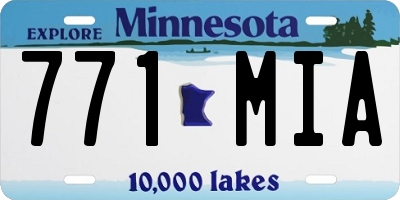 MN license plate 771MIA