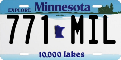 MN license plate 771MIL