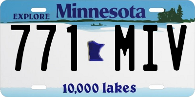 MN license plate 771MIV