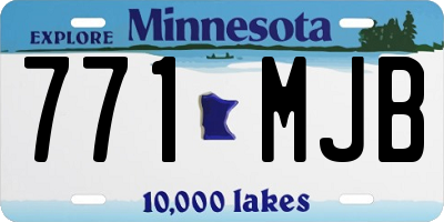 MN license plate 771MJB
