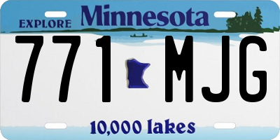 MN license plate 771MJG