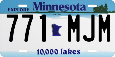 MN license plate 771MJM