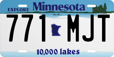 MN license plate 771MJT