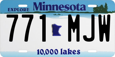 MN license plate 771MJW