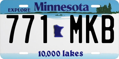 MN license plate 771MKB