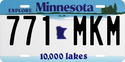 MN license plate 771MKM