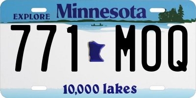 MN license plate 771MOQ