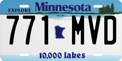 MN license plate 771MVD