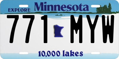 MN license plate 771MYW