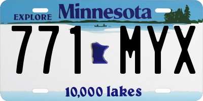 MN license plate 771MYX