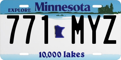 MN license plate 771MYZ