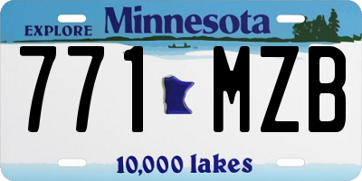MN license plate 771MZB